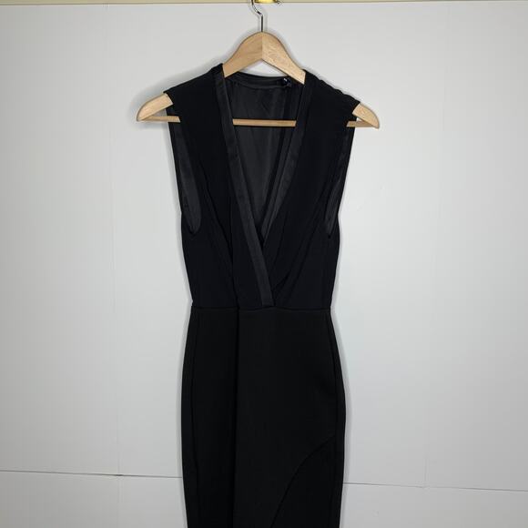Bec & Bridge Black Faux Wrap Asymmetrical Dress Womens Size 4 - Picture 7 of 16